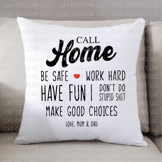Call Home Dorm Pillow Cover