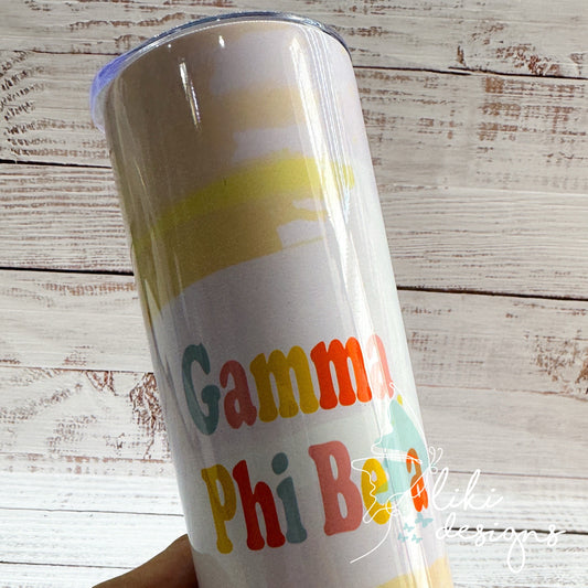 Retro Custom Sorority Skinny Tumbler