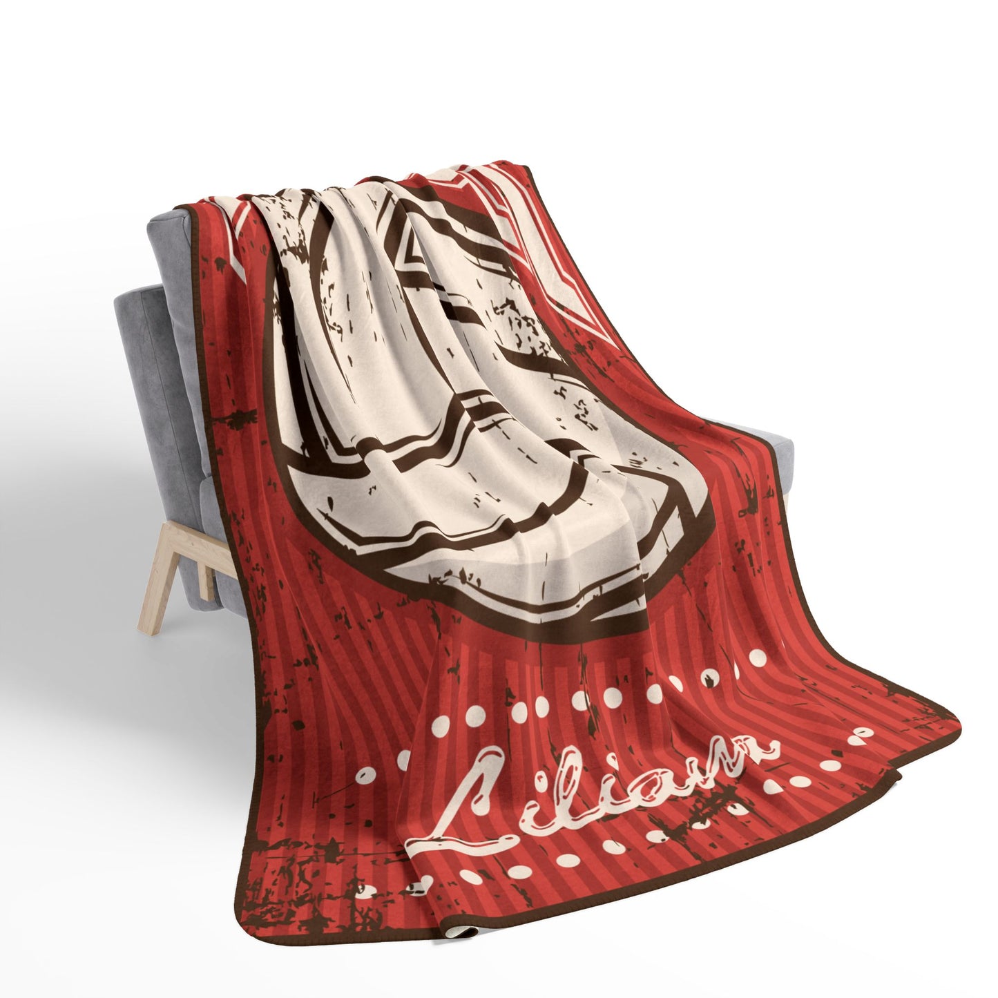 Senior Sports Fleece Sherpa Blanket