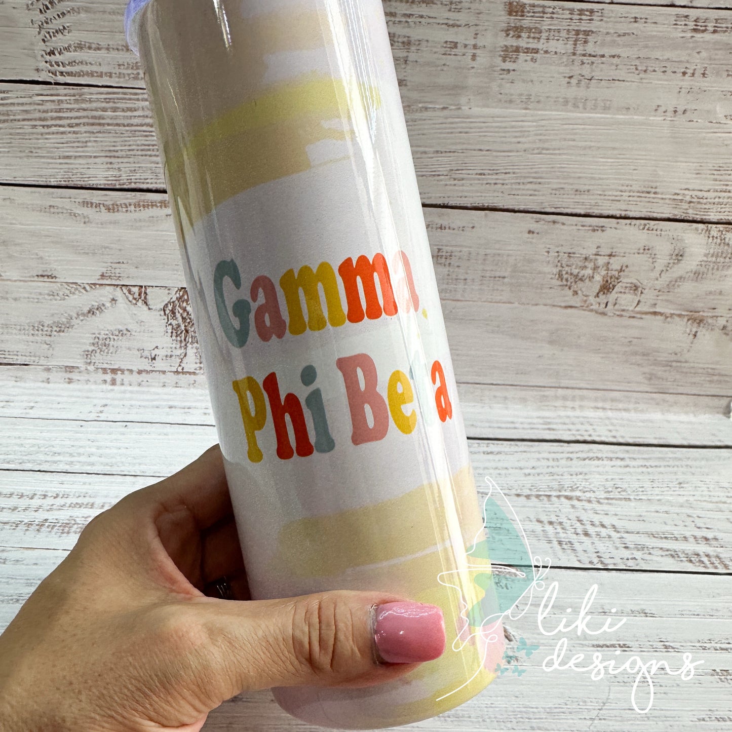 Retro Custom Sorority Skinny Tumbler