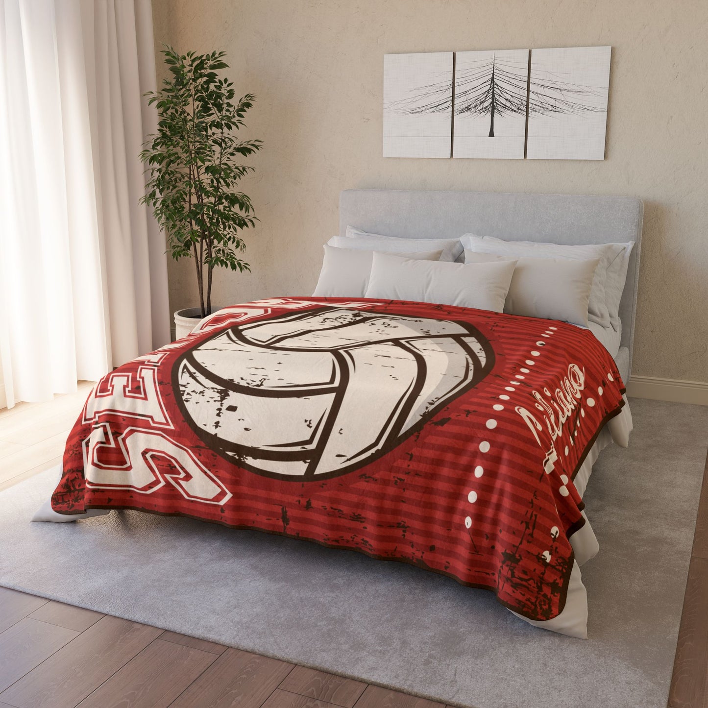 Senior Sports Fleece Sherpa Blanket