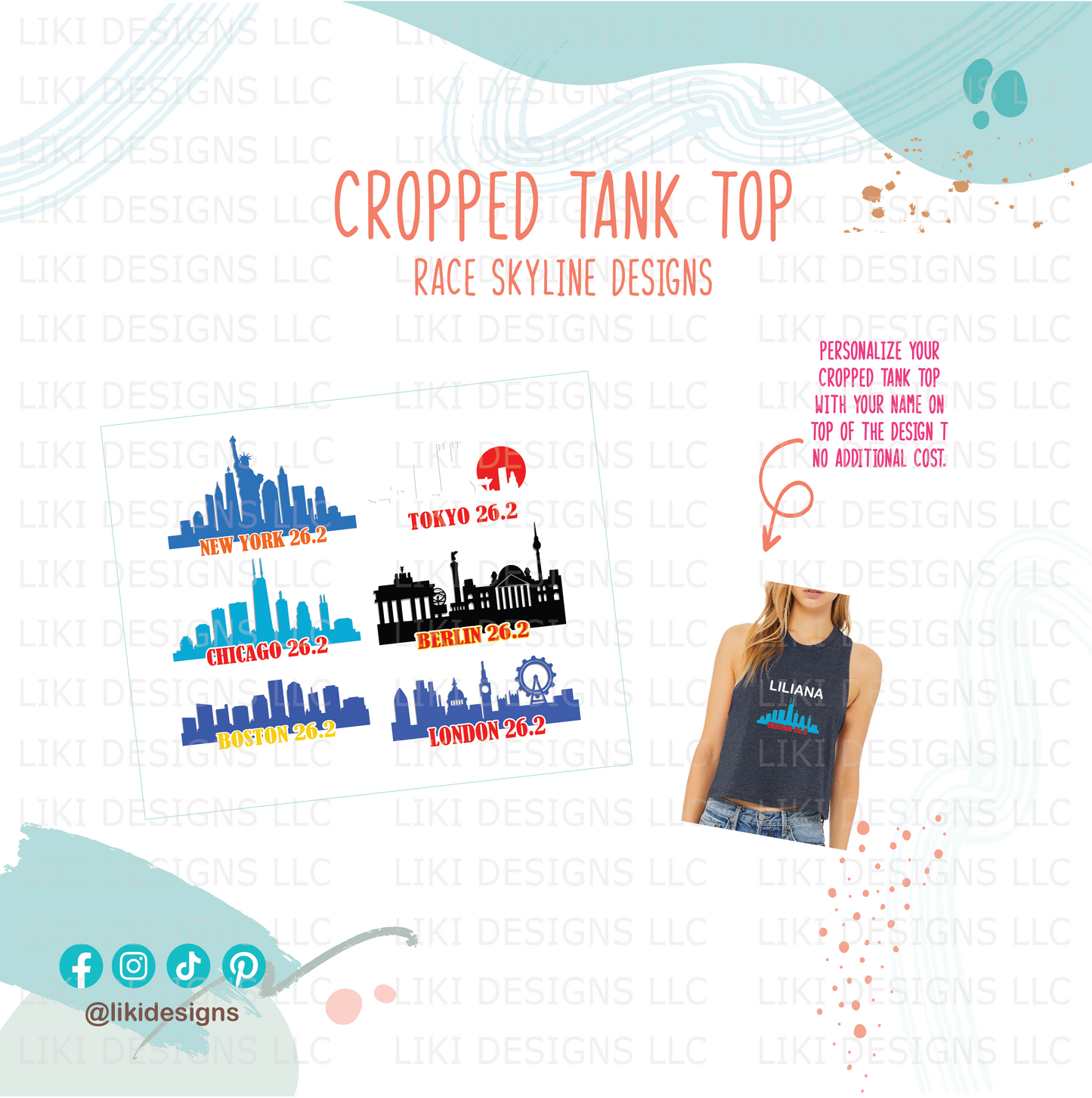 Personalized Running Cropped Tank Top