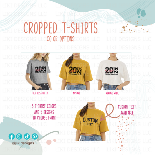 Senior Custom School Name Cropped T-Shirt