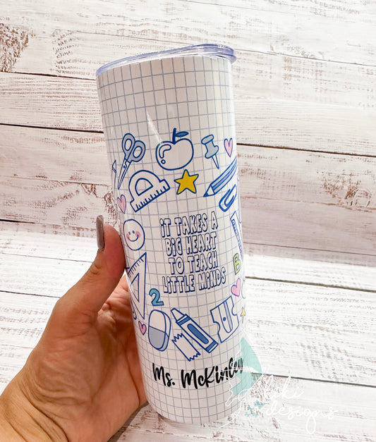 Teacher Appreciation Personalized Sublimated Tumbler