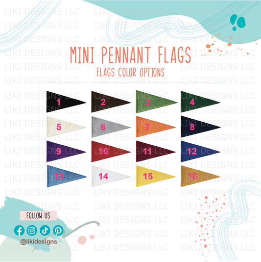 Personalized Mini Felt Pennant