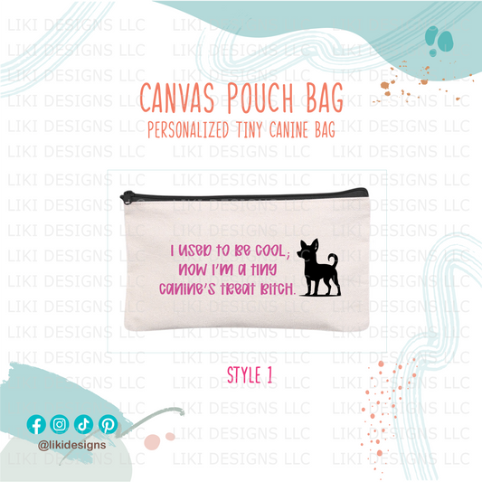 Tiny Canine's Treat Canvas Bag