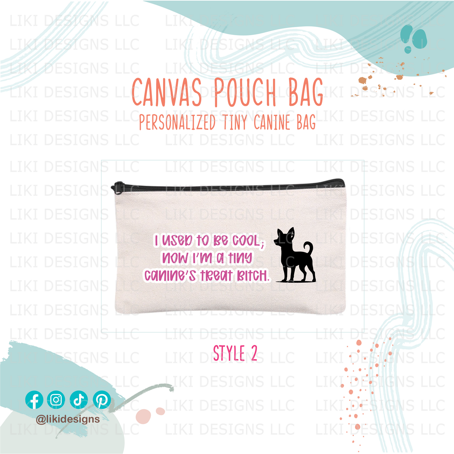 Tiny Canine's Treat Canvas Bag