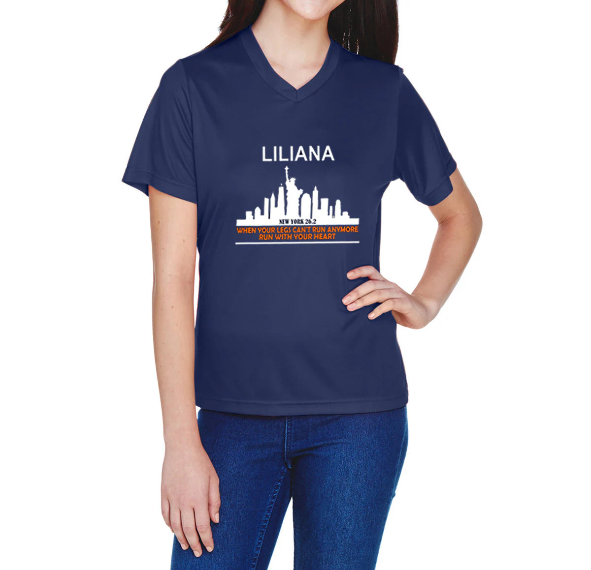 Run with your heart running shirt.