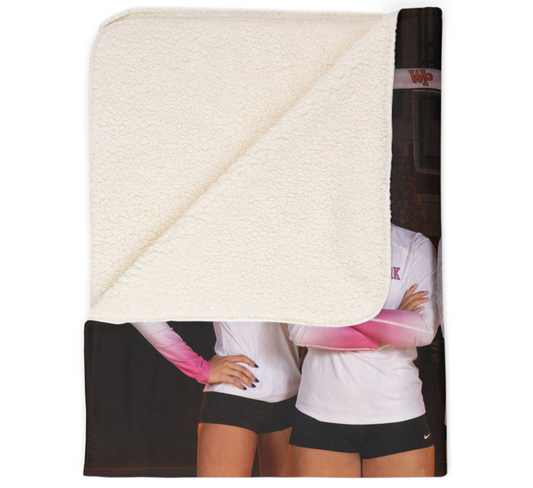 One-sided Custom Picture Fleece Sherpa Blanket