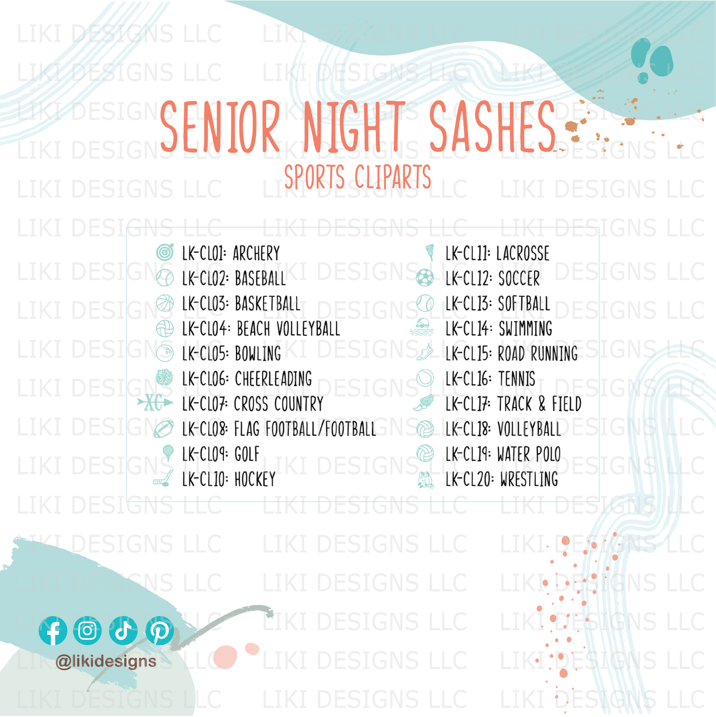 Personalized Sport Senior Night Sash