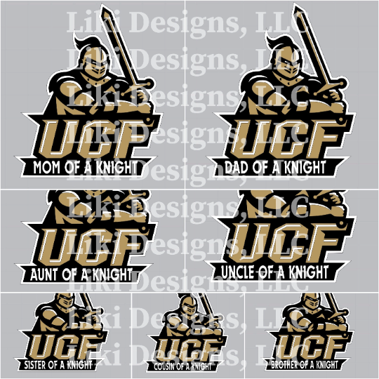 Personalized UCF Knight Vinyl Decal