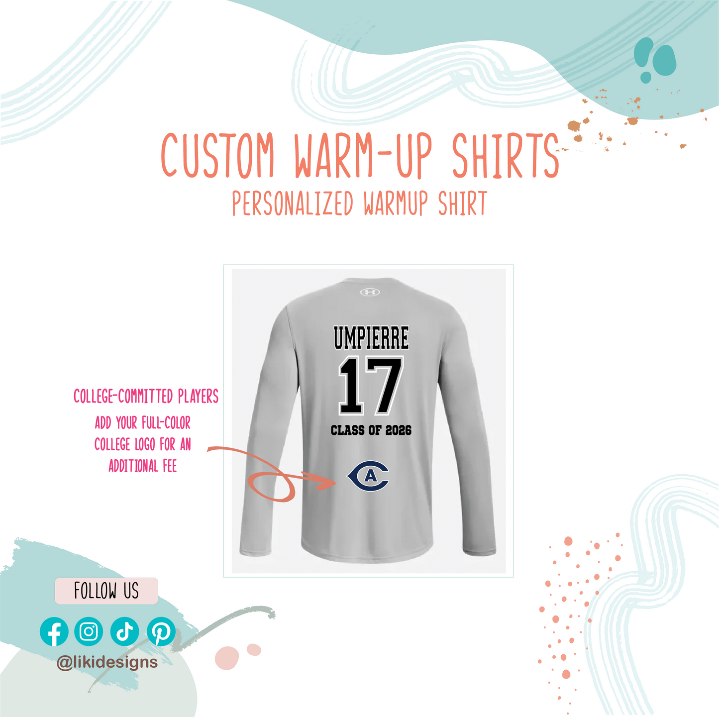 Team Warmup Shirt Personalization Service