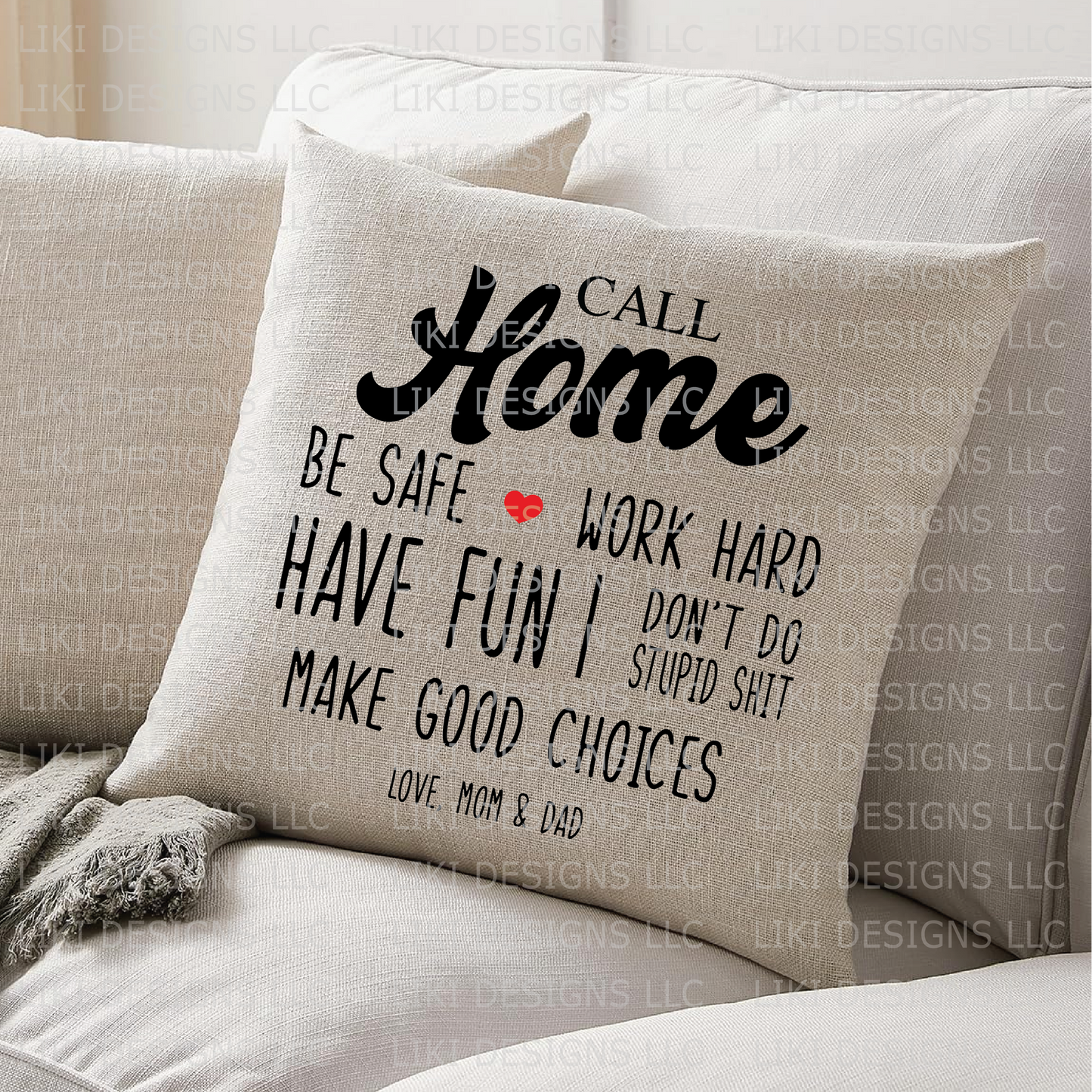 Call Home Dorm Pillow Cover