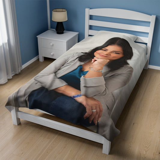 One-sided Custom Picture Velveteen Plush Blanket