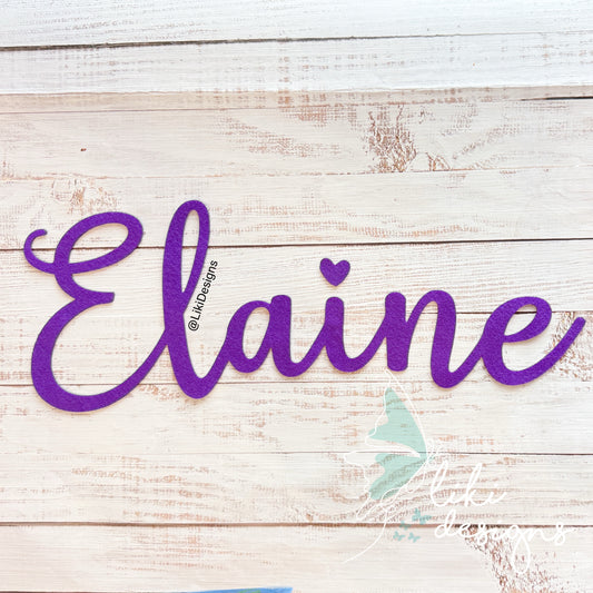 Felt Names Cut Out