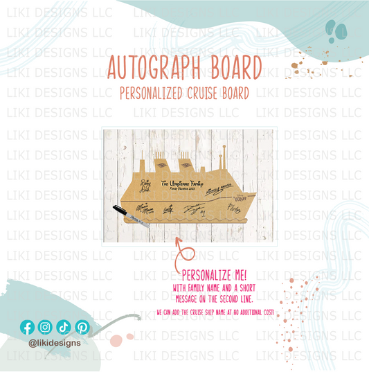 Disney Cruise Inspired Autograph Board