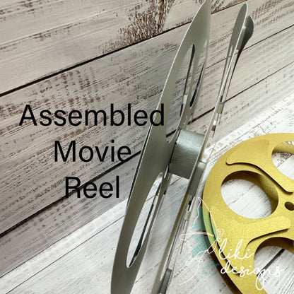 Hollywood Gold Cardstock Vintage Movie Reel Cutouts