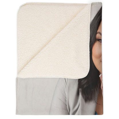 One-sided Custom Picture Fleece Sherpa Blanket