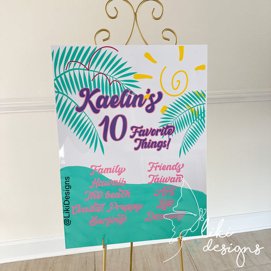 3mm Birthday Acrylic Sign