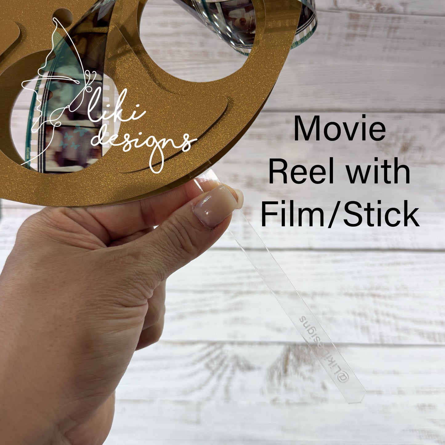 Hollywood Gold Cardstock Vintage Movie Reel Cutouts