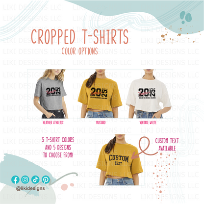 Senior Custom School Name Cropped T-Shirt