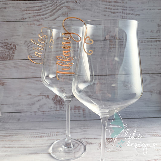Personalized Acrylic Name Wine Charms