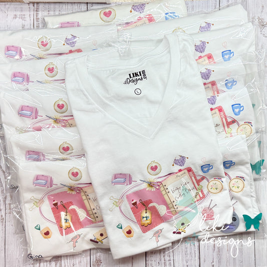 Custom Design Matching Shirts - White