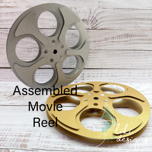 Hollywood Gold Cardstock Vintage Movie Reel Cutouts