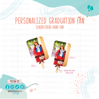 5x7 Personalized Graduation/Senior Night Hand Fan