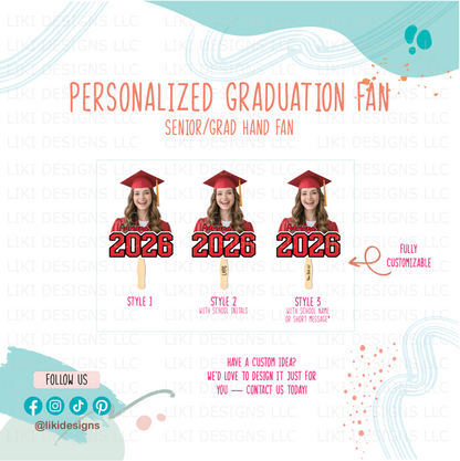 Personalized Graduation/Senior Night Hand Fan