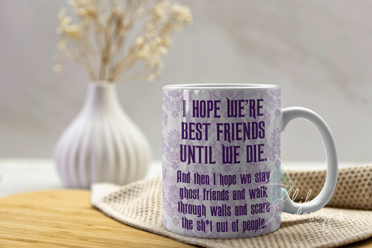 Ghost Friends Coffee Cup. Haunted Mansion inspired mug. Coffee mug. Sublimated Halloween inspired mug.