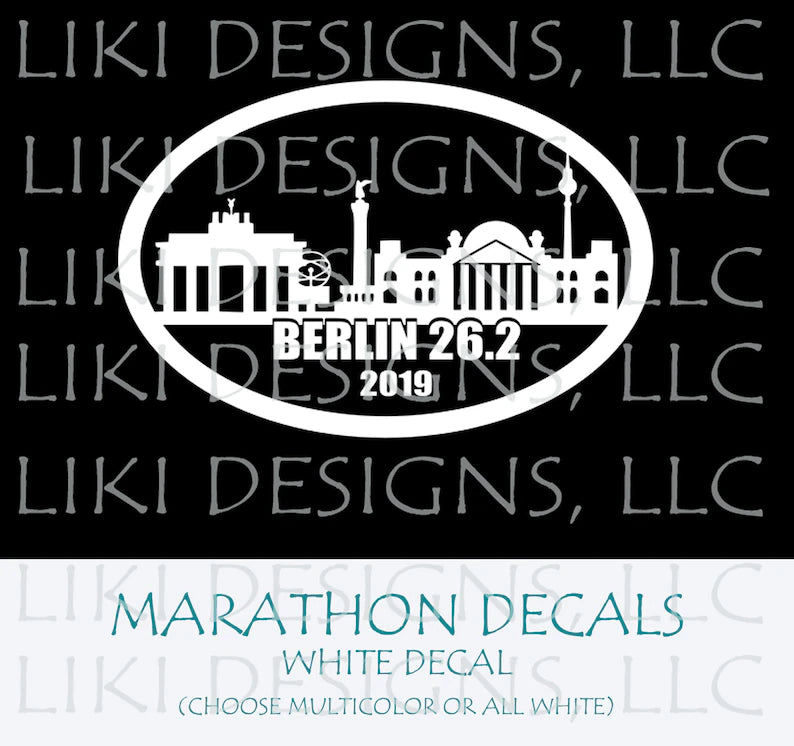 4" Running Vinyl Decal - Major Marathons