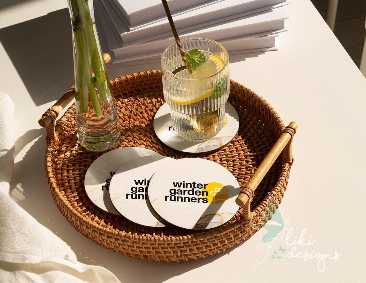 WGR Sublimated 4” Coasters with cork back