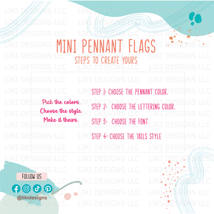 Personalized Mini Felt Pennant