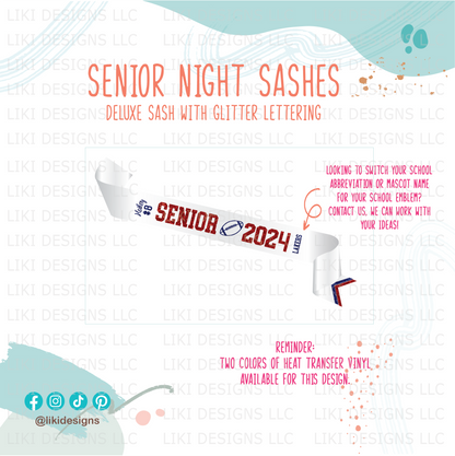 Personalized Sport Senior Night Sash