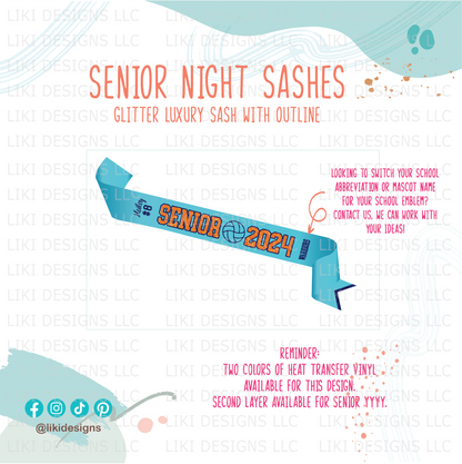 Personalized Sport Senior Night Sash