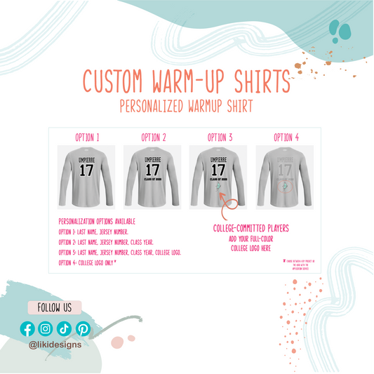 Team Warmup Shirt Personalization