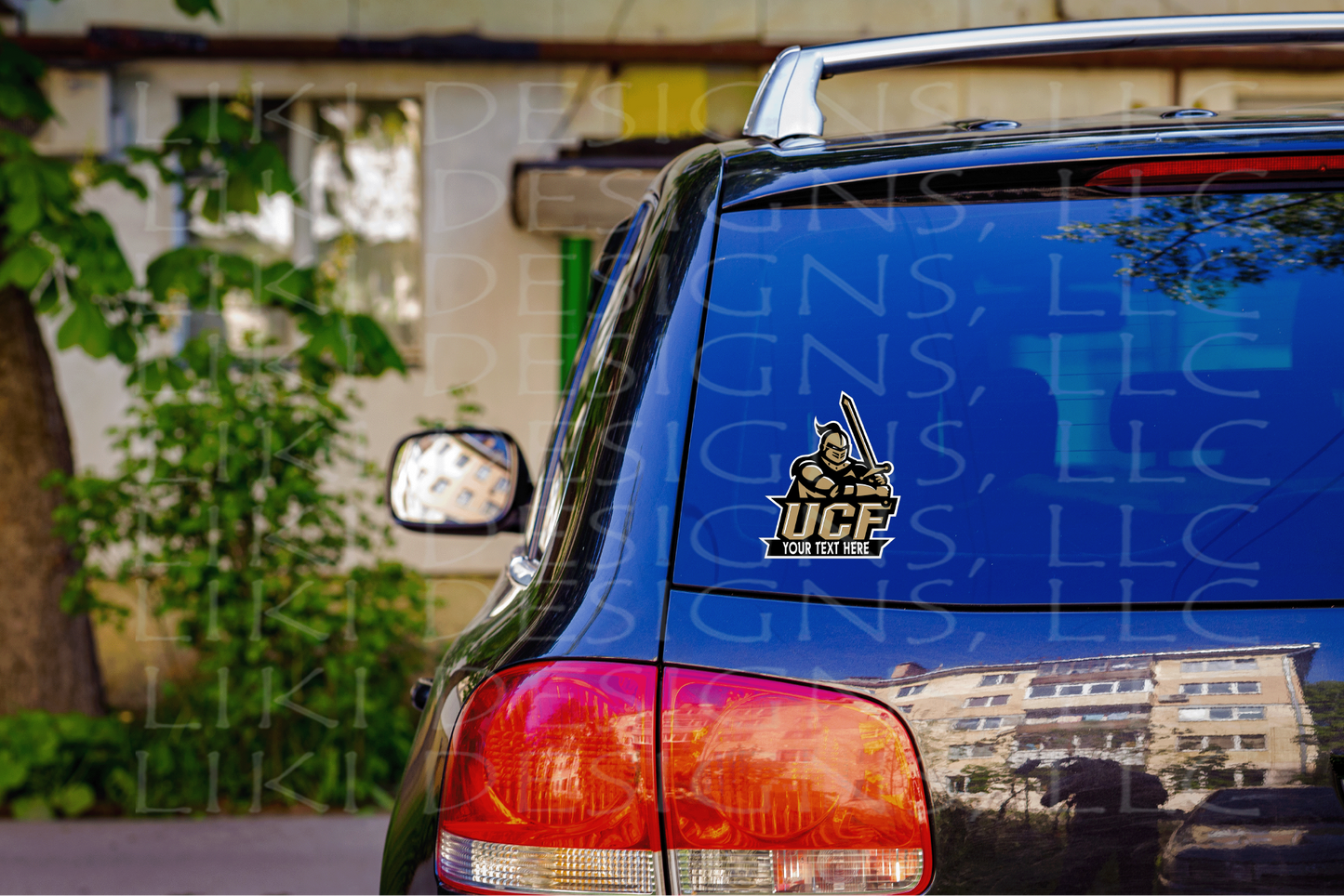 Mom/Dad/Sister/Brother/Uncle/Aunt of a UCF knight vinyl decal for car, laptop, windows. WHITE or FULL color available.
