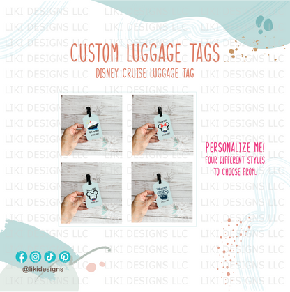 Disney Cruise Inspired Custom Luggage Tag