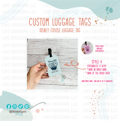 Disney Cruise Inspired Custom Luggage Tag