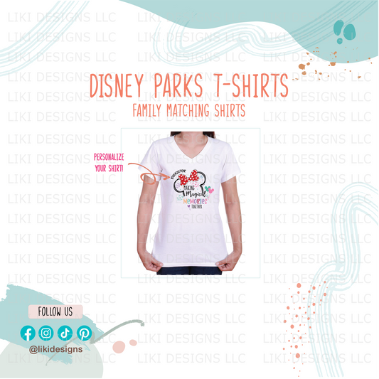 Personalized Disney Park White Matching Shirts