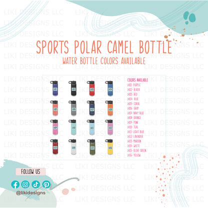 Personalized Laser Engraved Sports Polar Camel Water Bottle
