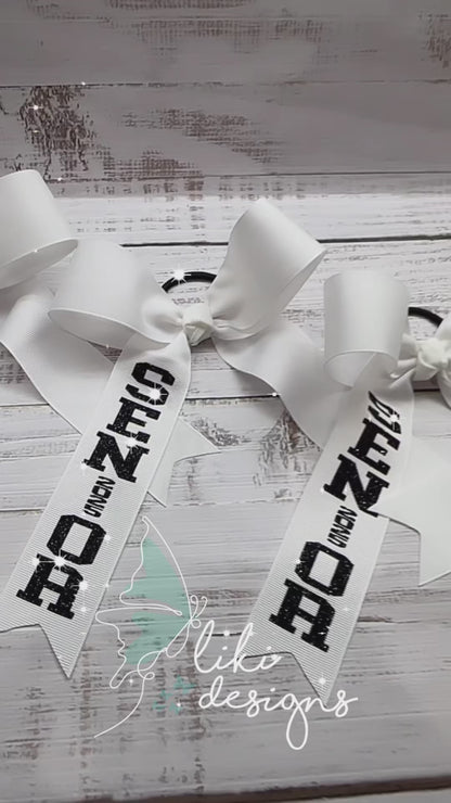 Senior College-Style Cheer Hairbow