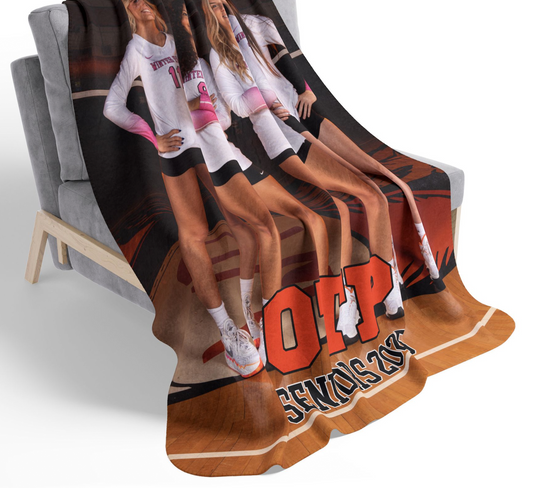 One-sided Custom Picture Fleece Sherpa Blanket