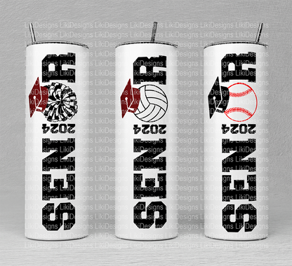 Personalized Sport-Themed Skinny 20oz Tumbler