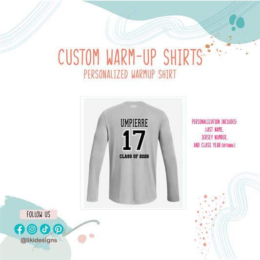 Team Warmup Shirt Personalization Service