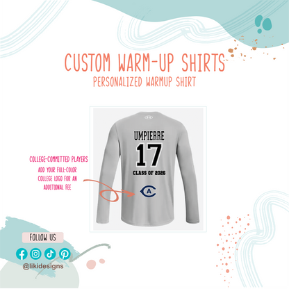 Team Warmup Shirt Personalization Service
